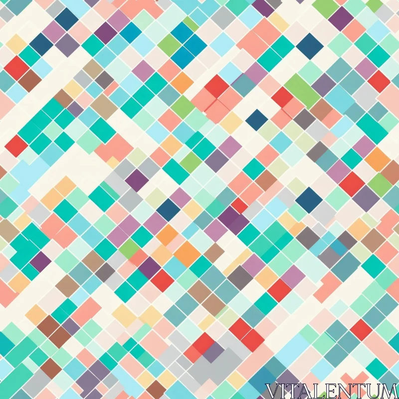 Colorful Pastel Geometric Pattern Design AI Image