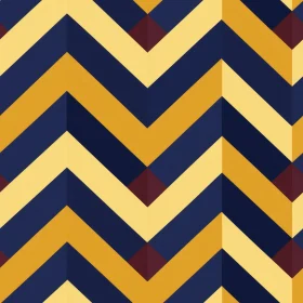 Dark Blue Geometric Pattern with Yellow and Red Chevrons