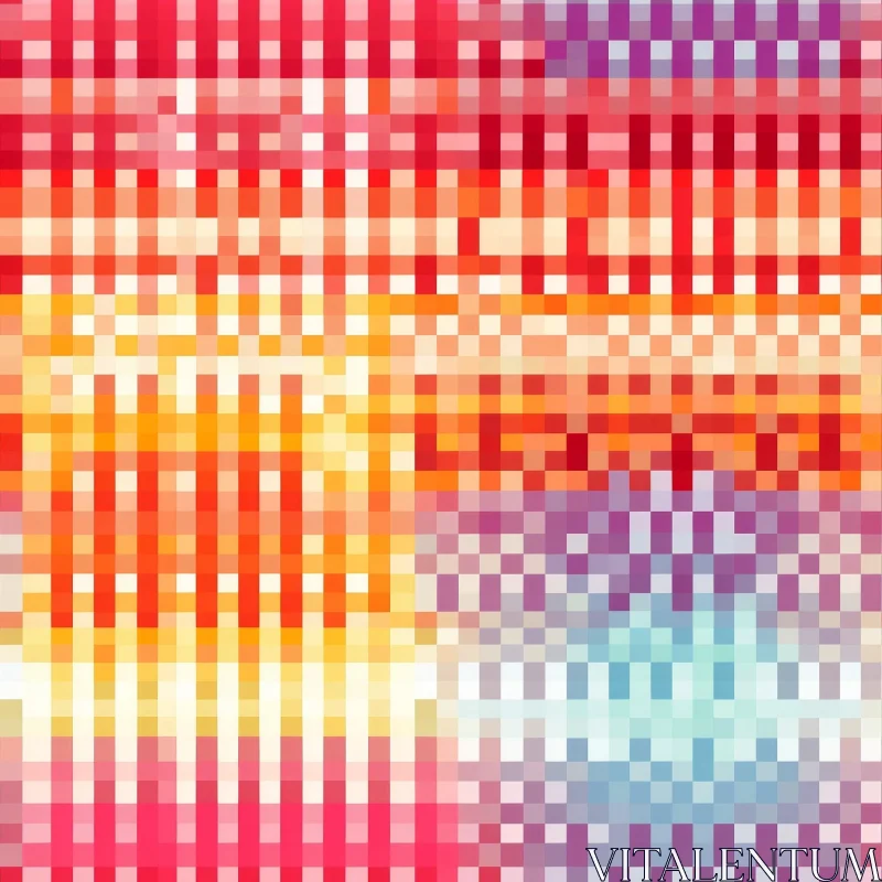 Colorful Abstract Pixelated Background AI Image