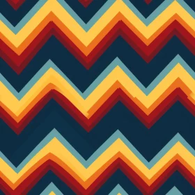 Retro Zig-Zag Seamless Pattern | Colorful Design