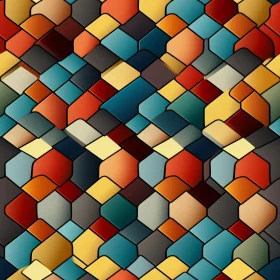 Colorful Hexagon Grid Pattern for Design Projects