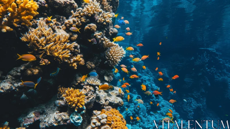 Captivating Underwater Photo of a Vibrant Coral Reef AI Image