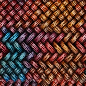 Colorful Wicker Basket Texture