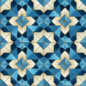 Blue and White Moroccan Tile Pattern