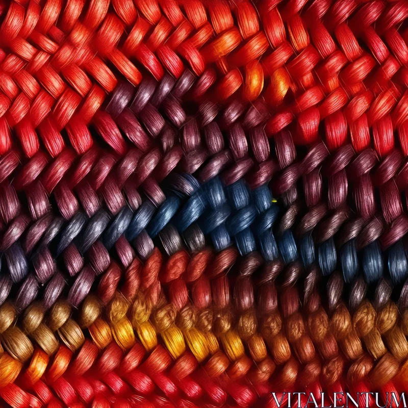 Colorful Woven Fabric Close-Up AI Image