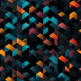 Futuristic Geometric 3D Cube Pattern