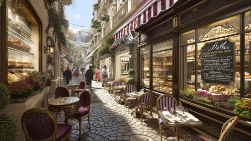 Charming European City Streetscape: A Captivating Image