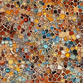 Colorful Mosaic Floor: Vibrant Texture Background