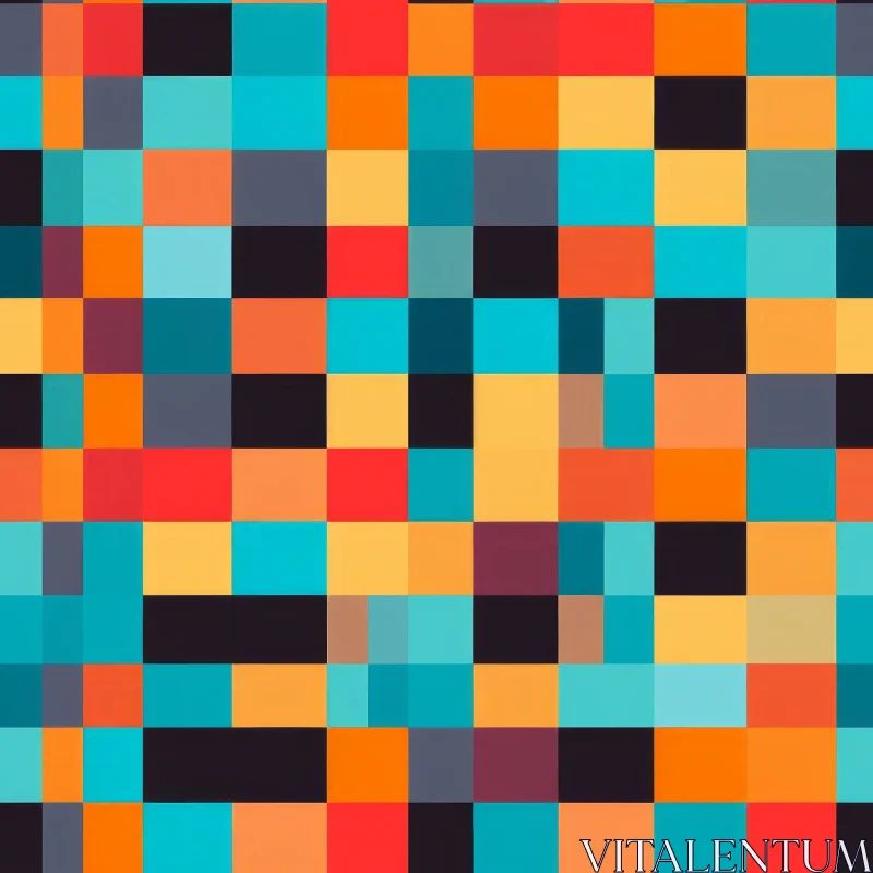 Colorful Pixelated Pattern for Background and Texture Use AI Image
