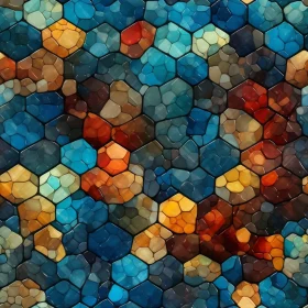 Colorful Stained Glass Mosaic Pattern