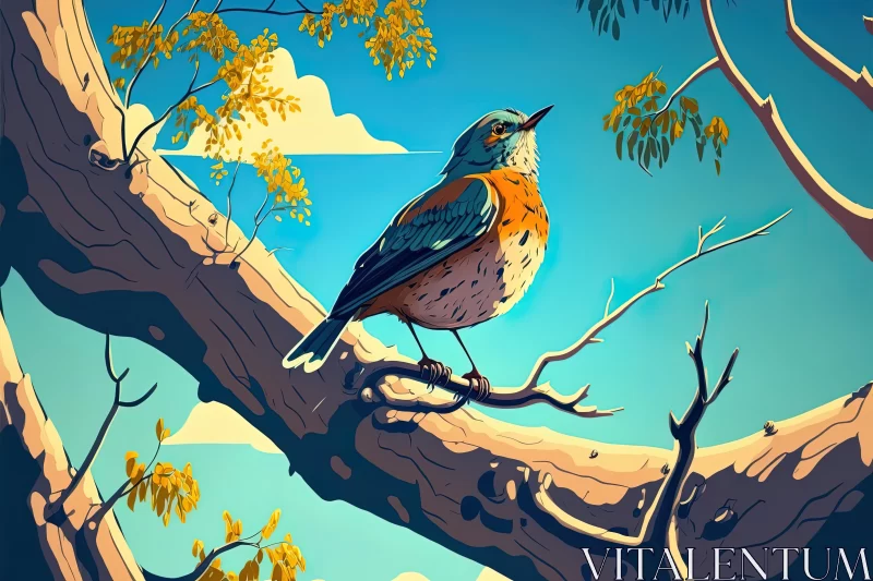 Captivating Bird Art in 2D Game Style | Australian Landscape AI Image