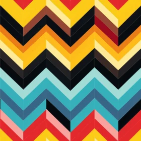 Retro Geometric Chevrons Pattern