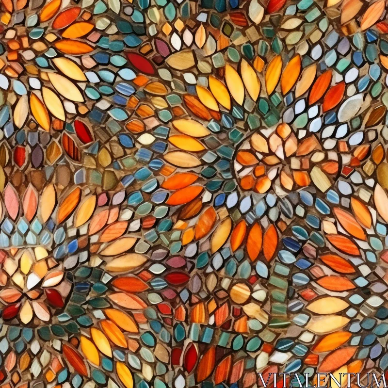AI ART Colorful Glass Mosaic Circular Pattern
