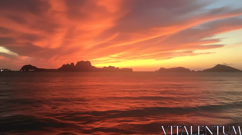 Mesmerizing Sunset Over Ocean at Guadalupe Islands | Unreal Engine Art AI Image