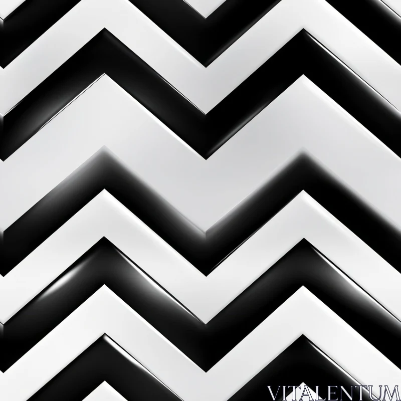Modern Black and White Zigzag Pattern | Vector Illustration AI Image