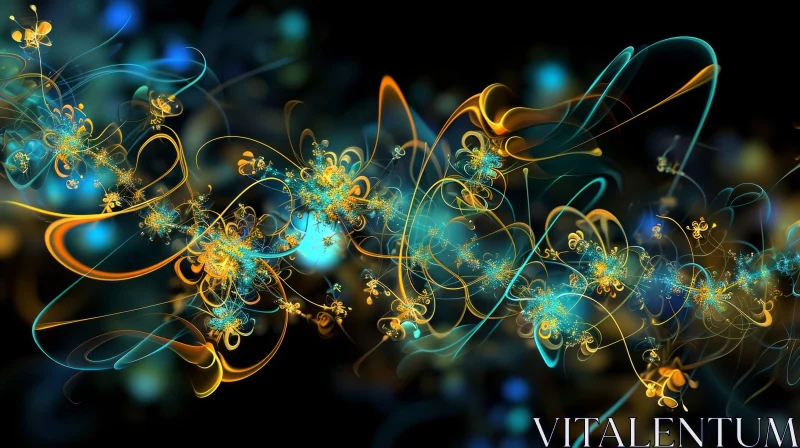 Abstract Fractal Artwork - Mesmerizing Blend of Colors AI Image