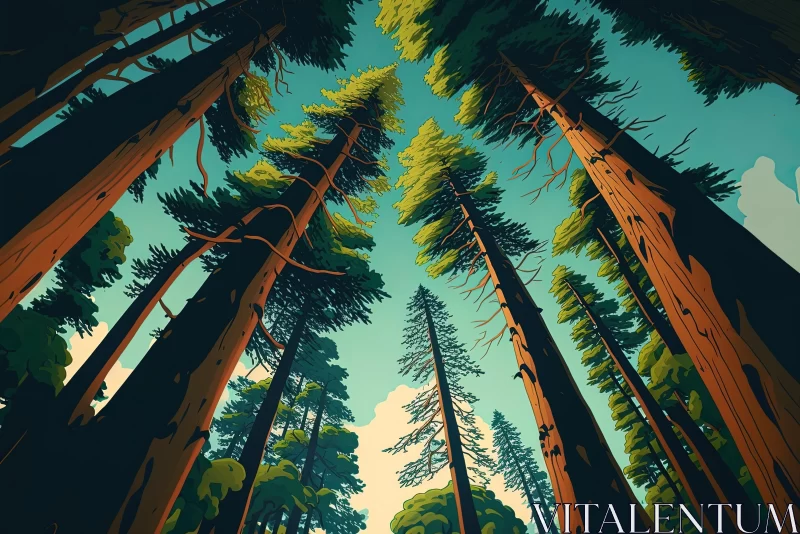 Captivating Giant Tree Poster | Serene Woods | Hyper-Detailed Illustrations AI Image
