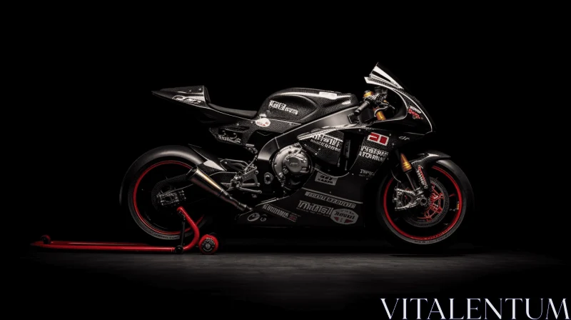 Captivating Motorcycle Art: Sleek Design and Precision Engineering AI Image