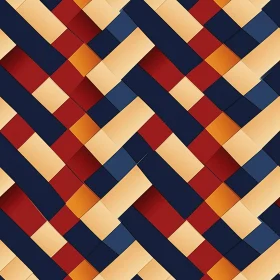 Staggered Rectangles Pattern in Red and Blue