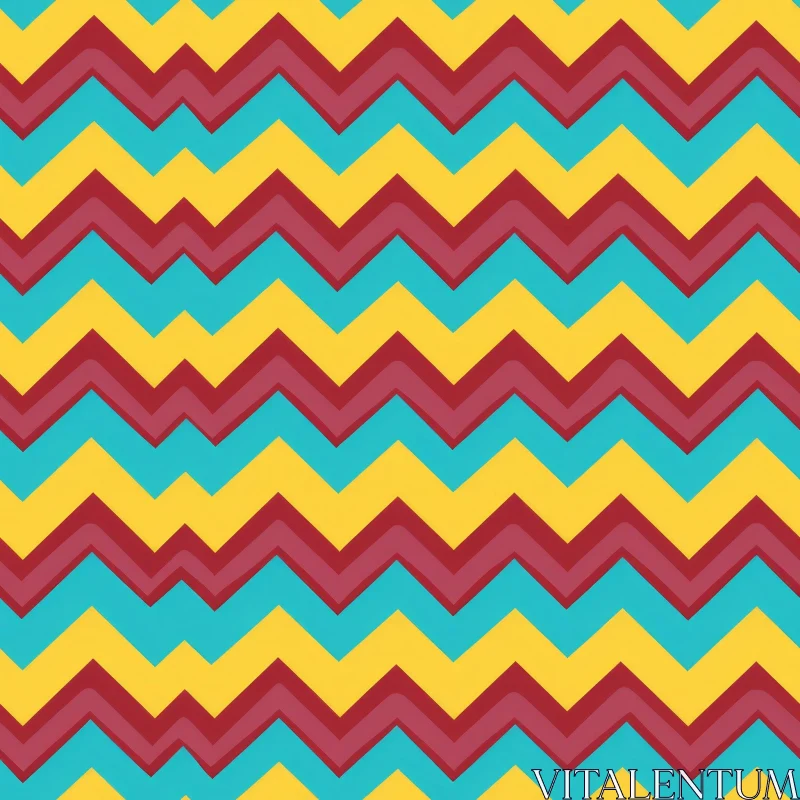 Colorful Chevron Vector Pattern for Design Projects AI Image