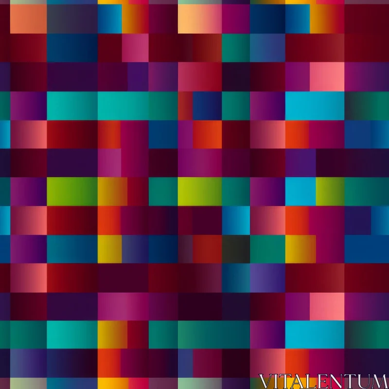 Colorful Pixel Pattern Gradient - Seamless Design Element AI Image