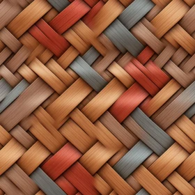 Woven Basket Texture - Natural Materials & Herringbone Pattern