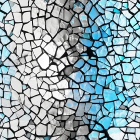 Blue and White Gradient Mosaic Pattern
