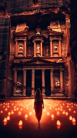 Enigmatic Beauty: Glowing Lights and Surreal Figuration in Petra, Jordan