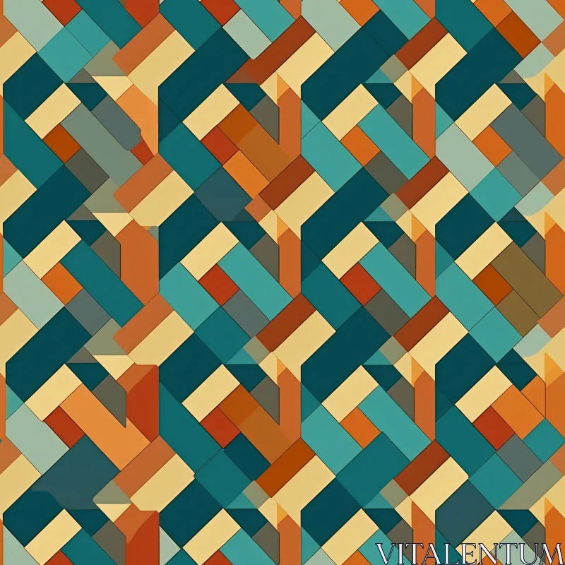 Moroccan Inspired Seamless Geometric Pattern AI Image