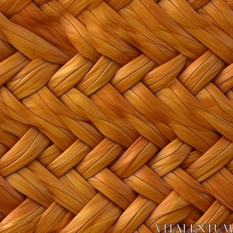 Rustic Wicker Basket Texture AI Image