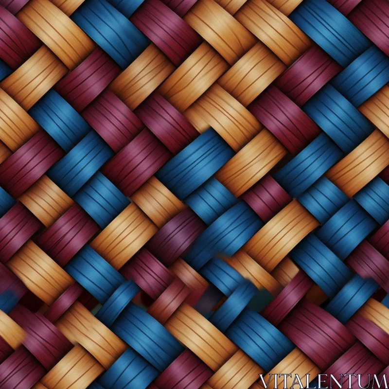 Basket Weave Fabric Pattern AI Image