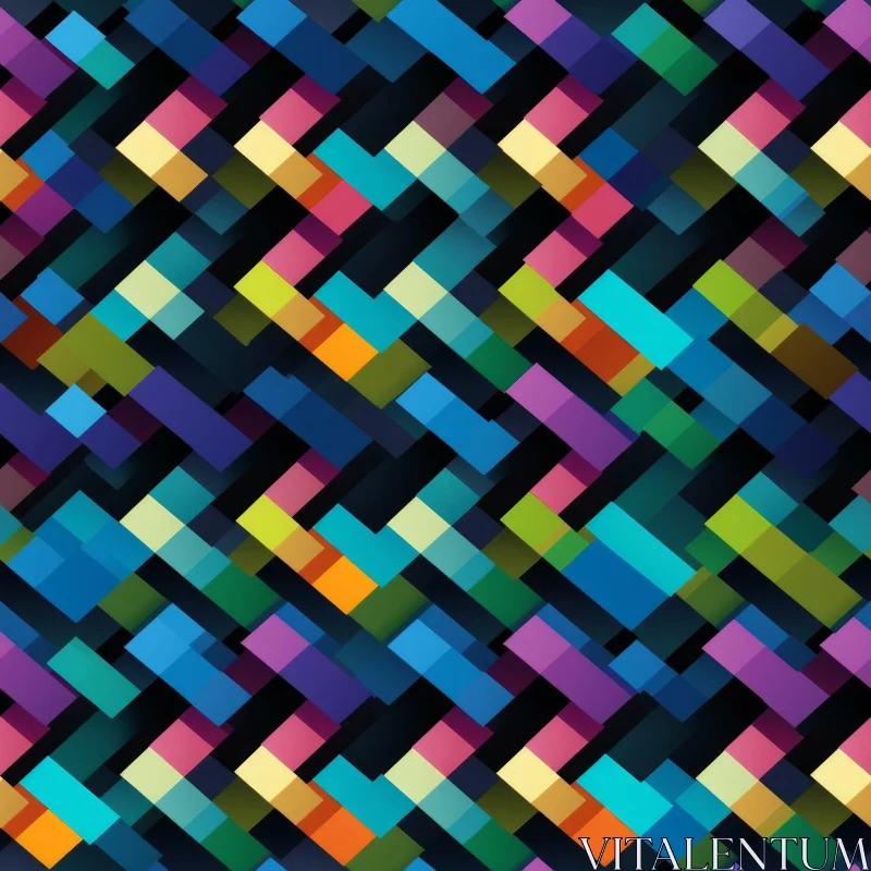 AI ART Colorful Diagonal Stripes Geometric Pattern