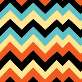 Retro 70s Chevron Pattern - Seamless Vector Design