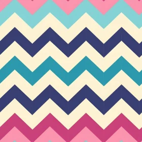 Retro Geometric Zig-Zag Stripes Pattern