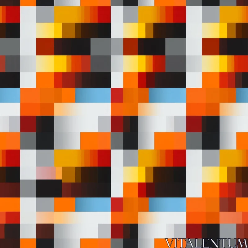 Colorful Abstract Pixel Pattern Design AI Image