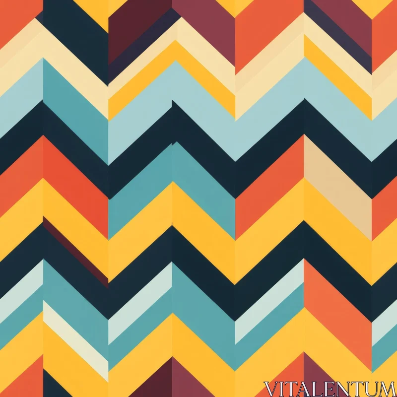 Colorful Zigzag Vector Pattern for Fabric and Wallpaper AI Image