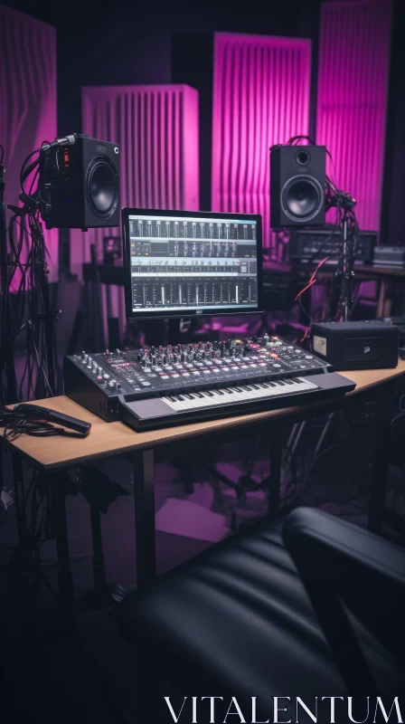Professional Audio Recording Studio Setup AI Image