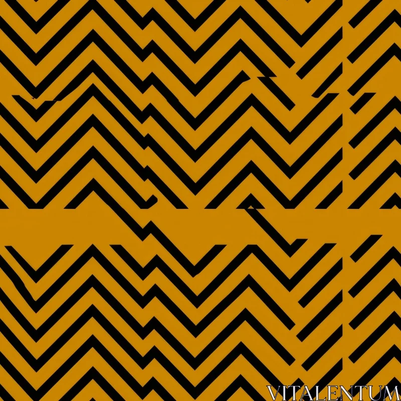 Black and Yellow Chevron Pattern - Geometric Design AI Image