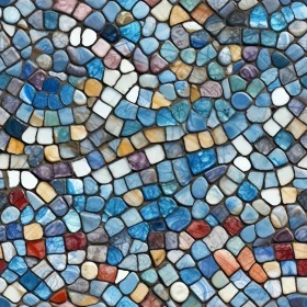Blue Stone Mosaic Texture Background