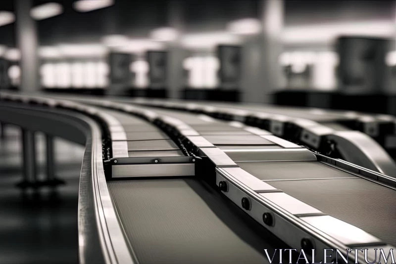 Enchanting Conveyor Belt in Warehouse | Motion Picture Film Style AI Image