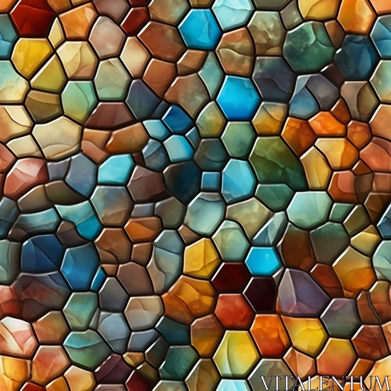 Polished Pebbles Seamless Texture for 3D Rendering AI Image