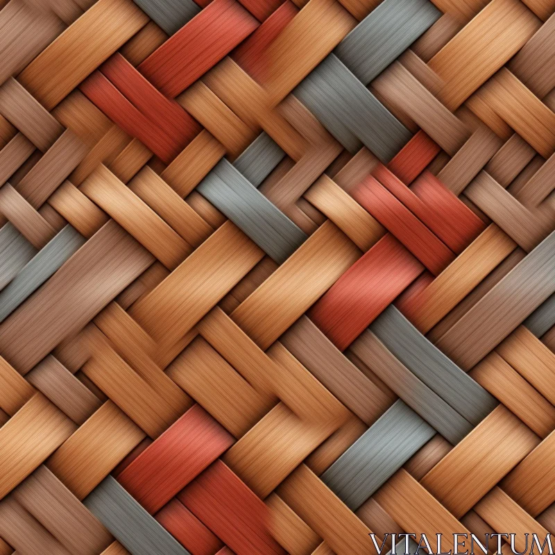 Woven Basket Texture - Natural Materials & Herringbone Pattern AI Image