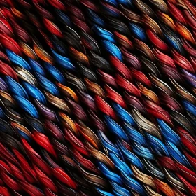 Colorful Woven Fabric with Wavy Pattern