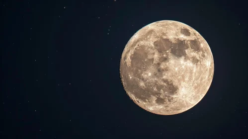 Enchanting Full Moon Rising in the Night Sky