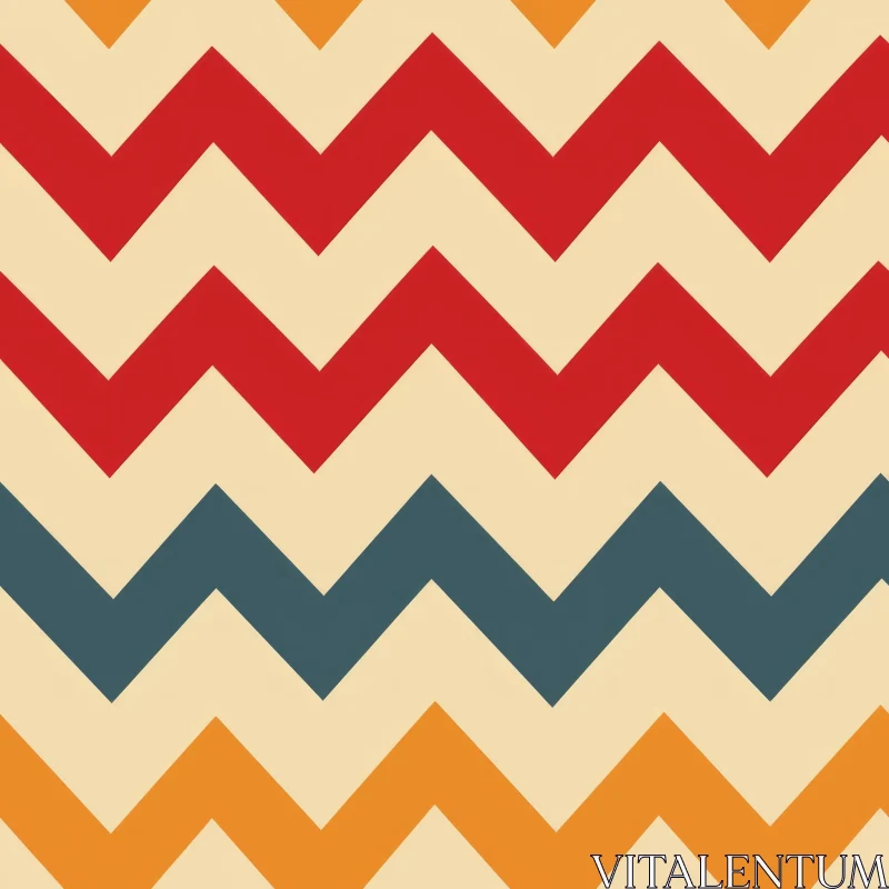 Chevron Pattern on Beige Background AI Image