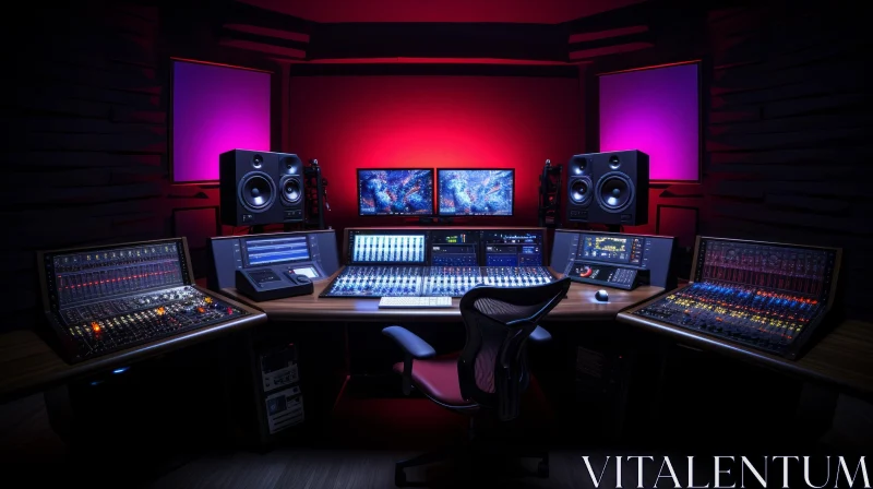 Modern Sound Recording Studio Interior Design AI Image