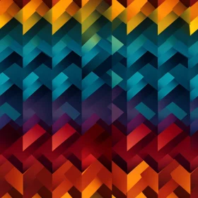 Colorful Gradient Geometric Pattern with Interlocking Chevrons