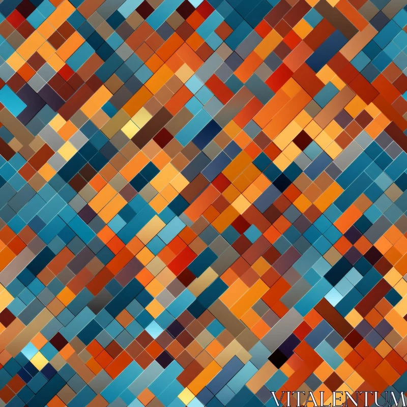 Colorful Square Pattern Design AI Image