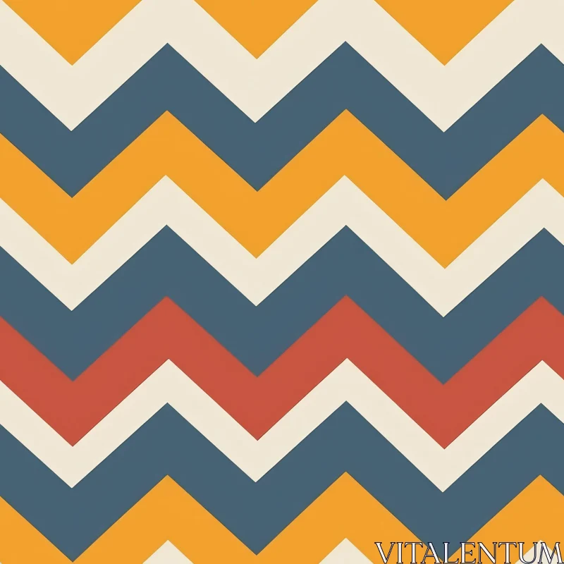 Seamless Zigzag Pattern Illustration AI Image