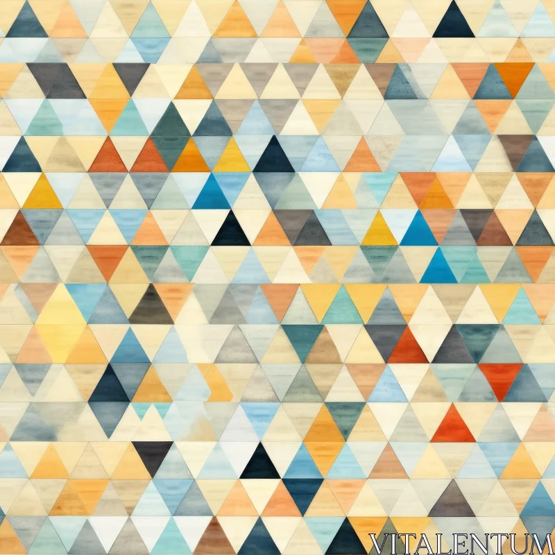 Watercolor Triangles Seamless Pattern | Colorful Design AI Image